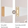 Sliding Closet Door 48"(Double 25") x 80", 5-Lite Frosted Glass Bypass Door with Hardware Kit & Matching Fascia, Pre-Drilled Solid Wood Slab with Water-Proof PVC Surface, Easy to Install, White