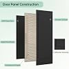 30"x80" 1-Panel Prefinished Laminate Black Hollow Core Door Slab, Pre-Assembled Waterproof Shaker Style Interior Door, NOT Pre-drilled and NOT Included Hardware