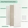 30"x80" 2-Panel Shaker Style White Primed Hollow Core Interior Molded Door Slab, NOT Pre-drilled and NOT Included Hardware, Pre-Assembled Interior Door for Pantry, Laundry, Closet