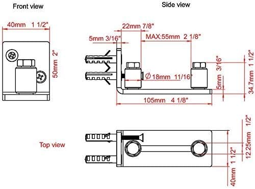 Scratch Resistant Stainless Steel Sliding Door Floor Guide, Adjustable Roller Wall Mounted Guide