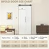 36 in. x 84 in. Bi-fold Door, Shaker Style Flat 1 Panel Primed Bi-Fold Sliding Barn Door Hollow Core Interior Folding Doors with Hardware Kit