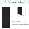 30"x80" 1-Panel Prefinished Laminate Black Hollow Core Door Slab, Pre-Assembled Waterproof Shaker Style Interior Door, NOT Pre-drilled and NOT Included Hardware