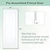  30"x80" 1-Panel Shaker Style White Primed Hollow Core Interior Molded Door Slab, NOT Pre-drilled and NOT Included Hardware, Pre-Assembled Interior Door for Pantry, Laundry, Closet