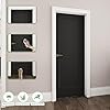 30"x80" 1-Panel Prefinished Laminate Black Hollow Core Door Slab, Pre-Assembled Waterproof Shaker Style Interior Door, NOT Pre-drilled and NOT Included Hardware