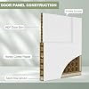 36"x 84" Bifold Barn Door, 6 Panel Bifold Sliding Barn Doors with 3.3FT Hardware Kit Included, Primed Doors Surface, Hollow-core & MDF Molded Panel, Double 18" x 84" Door Panels, DIY Available