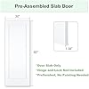  30"x80" 1-Panel Prefinished Laminate White Hollow Core Door Slab, Pre-Assembled Waterproof Shaker Style Interior Door, NOT Pre-drilled and NOT Included Hardware