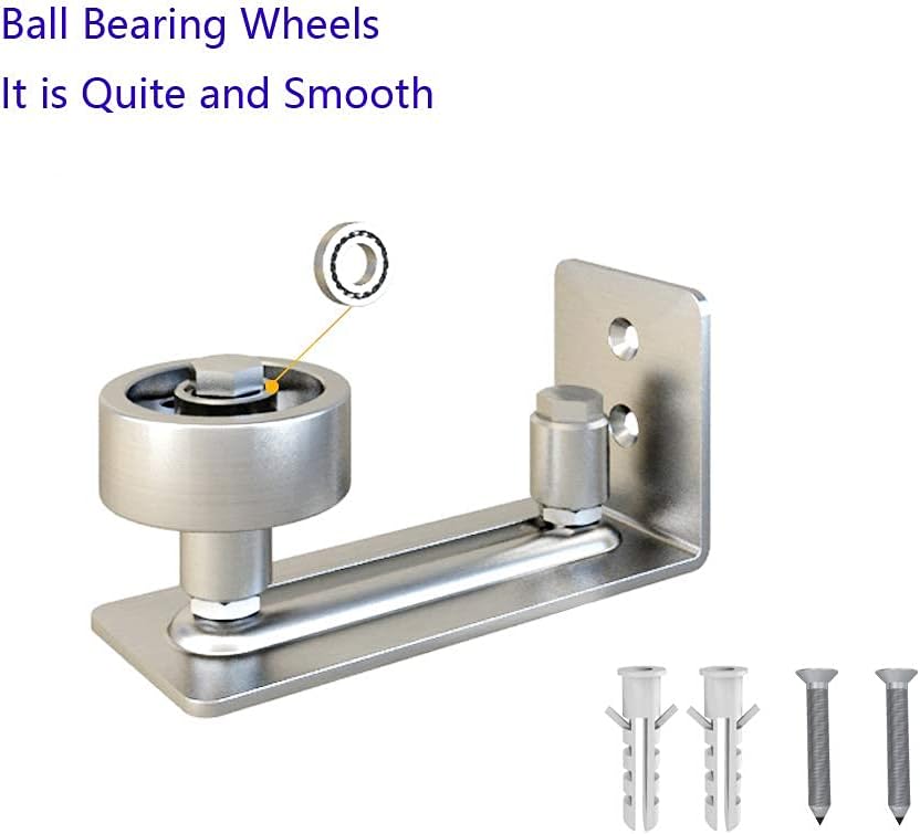 Sliding Door Hardware Stainless Steel Barn Door Floor Guide Flush Mount Stay Roller Wall Mount 8 in 1 Floor Guide Bottom Adjustable Roller