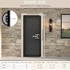  32 in. x 80 in. Security Door, Exterior Front Entry Door, Outswing Steel Security Door with Perforated Metal Screen, Powder Coated Black, Lock Not Include