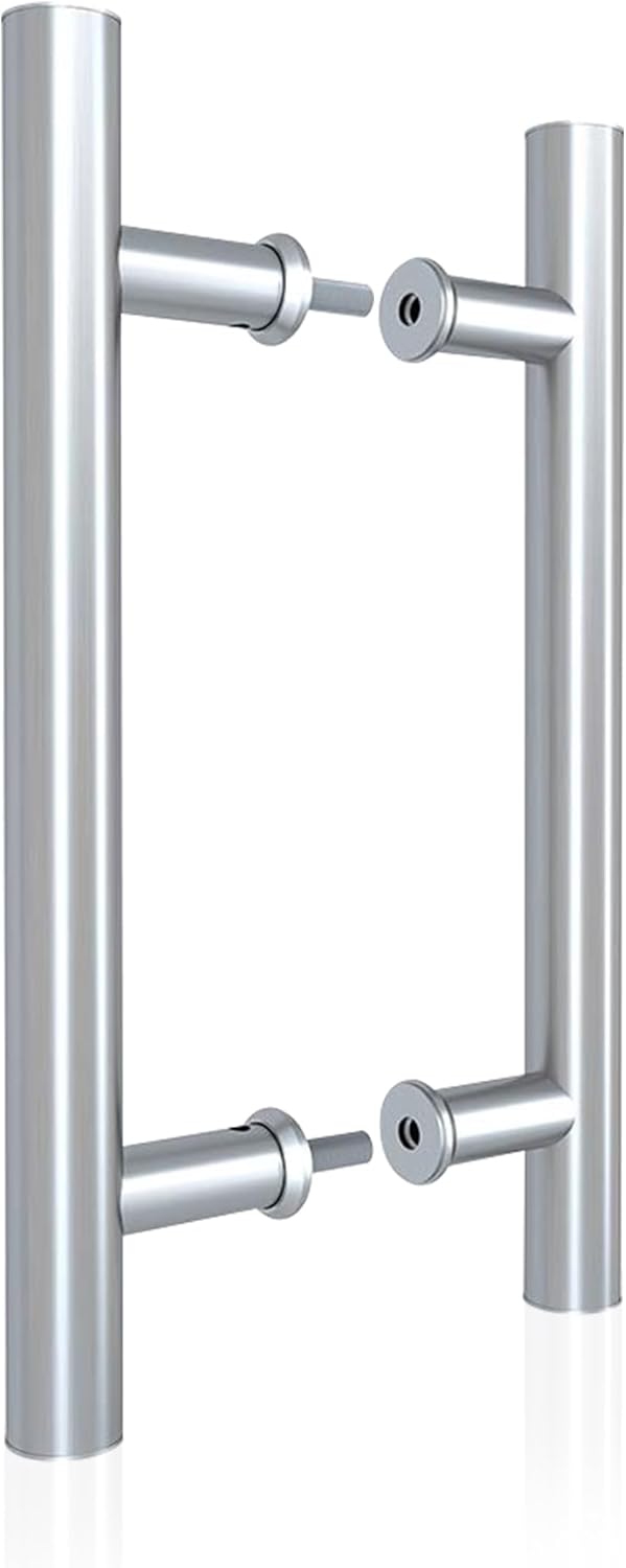 12" Push Pull Barn Door Handle, Double Side H Shape Sliding Door Handrail, Heavy Duty Swing Gate Handles