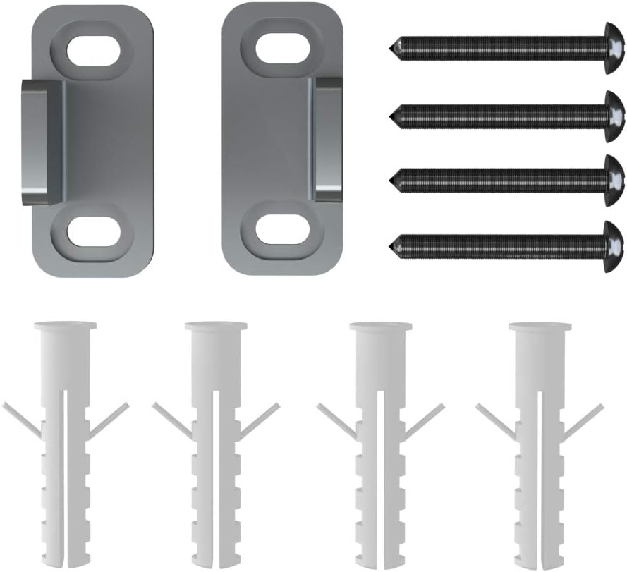 Black Aluminum Floor Guide, Floor Mounted Sliding Barn Door Hardware, Adjustable Bypass Door Guide