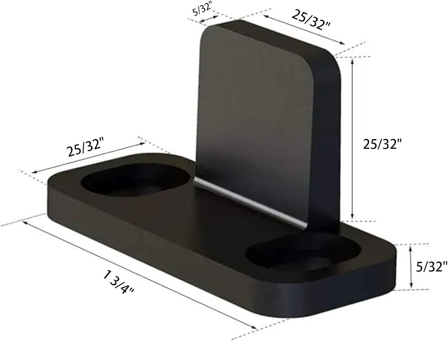 Black Aluminum Floor Guide, Floor Mounted Sliding Barn Door Hardware, Adjustable Bypass Door Guide