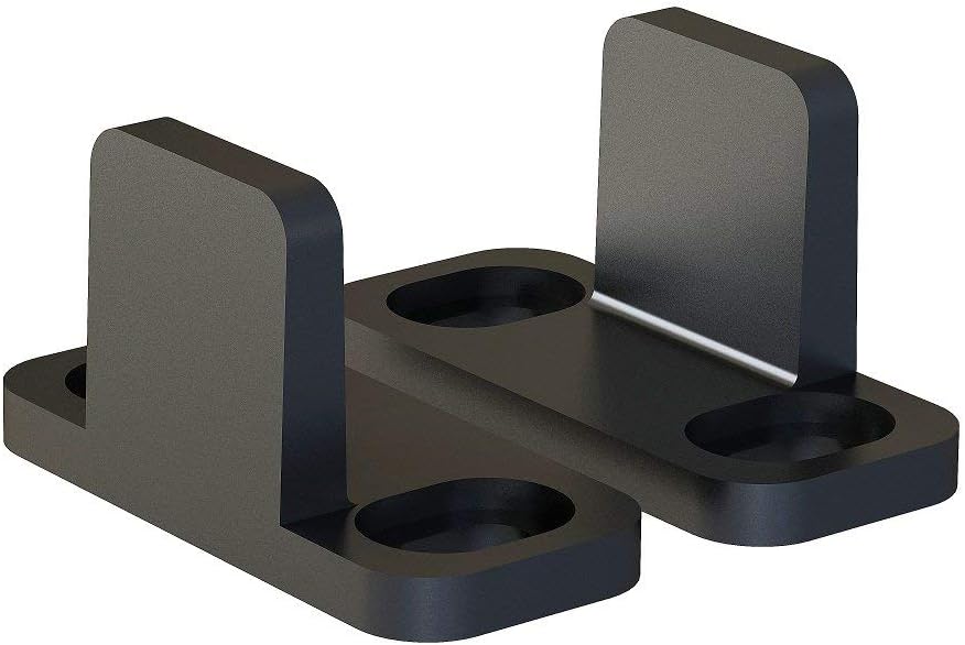 Black Aluminum Floor Guide, Floor Mounted Sliding Barn Door Hardware, Adjustable Bypass Door Guide
