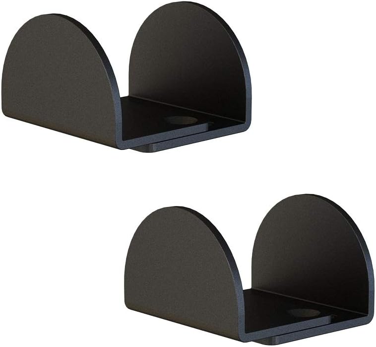 Sliding Barn Door Floor Guide, Floor Mounted Sliding Door Bottom Guide, U Shape, Durable Matte Black Barn Door Guide