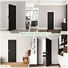 30"x80" 1-Panel Prefinished Laminate Black Hollow Core Door Slab, Pre-Assembled Waterproof Shaker Style Interior Door, NOT Pre-drilled and NOT Included Hardware