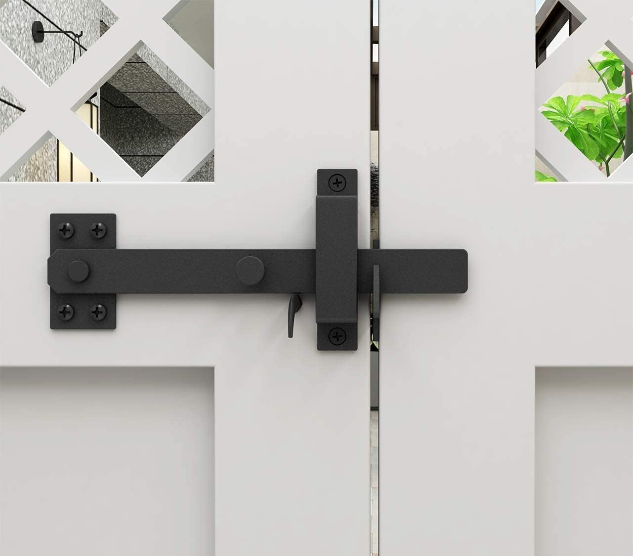 Heavy Duty Gate Latch, Two Sided Gate Latch, Gate Latches for Outdoor Fence, Wooden Gates, Pool Gate, Backyard, Garden