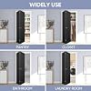 30in. x 80in. Bifold Door, 1 Panel Bifold Interior Doors, Hollow Core Bi Fold Closet Door with Hardware Kit Include, Folding Doors for Laundry, Pantry & Bedroom, Vinyl Wrapped Textured Black