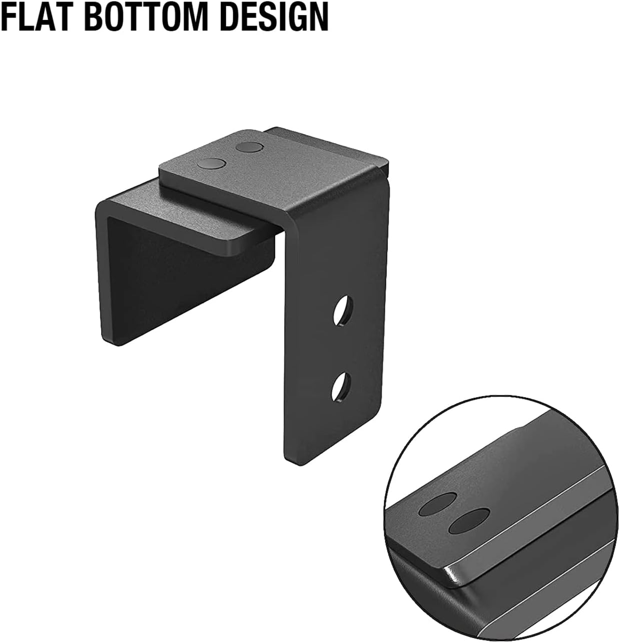 Sliding Barn Door Floor Guide, Adjustable Wall Mounted Sliding Door Bottom Guide, U Shape, Durable Steel Matte Black Barn Door Guide for Door Thick 1" - 1-3/8"