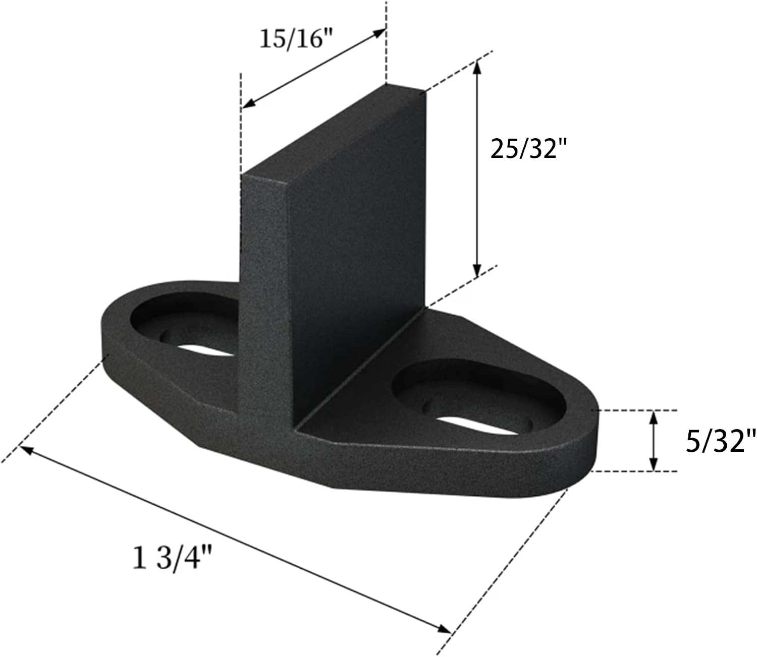 Black Aluminum Floor Guide, Floor Mounted Sliding Barn Door Hardware, Adjustable Bypass Door Guide
