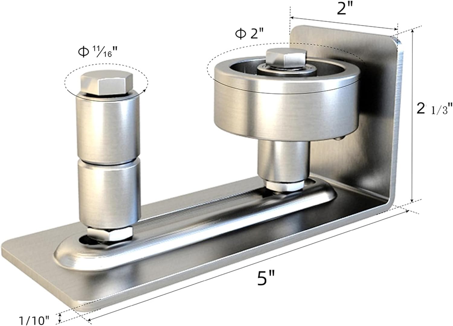 Sliding Door Hardware Stainless Steel Barn Door Floor Guide Flush Mount Stay Roller Wall Mount 8 in 1 Floor Guide Bottom Adjustable Roller