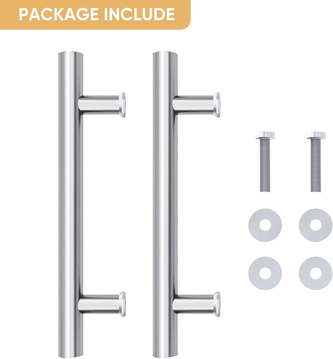 12" Push Pull Barn Door Handle, Double Side H Shape Sliding Door Handrail, Heavy Duty Swing Gate Handles