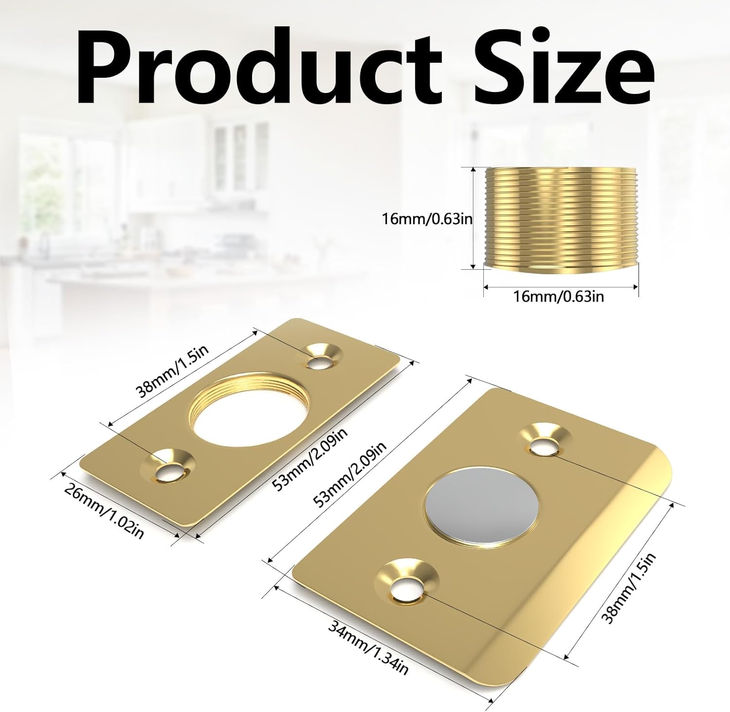 Upgraded Strong Magnetic Door Catch, Replacement for Traditional Door Ball Catch, Quite & Easy to Install, Use for Top of Door, Closet Door, 6 Pack