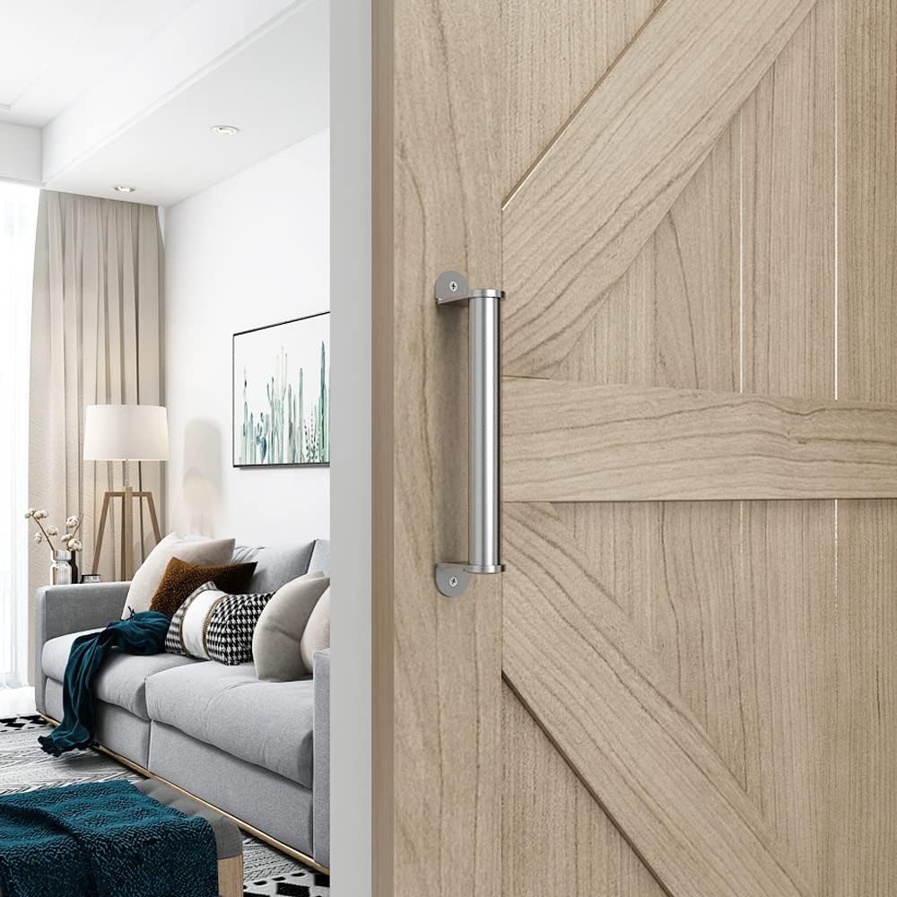10" Stainless Steel Side Mount Pipe Handle Pull | Sliding Barn Door Handle,Pocket Doors Handles