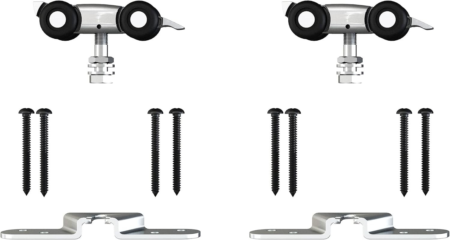 6FT Barn Door Hardware Kit, Aluminium Alloy Box Rail Hardware, Low Clearance Sliding Door Track for Classic Modern Interior Single Wooden Door