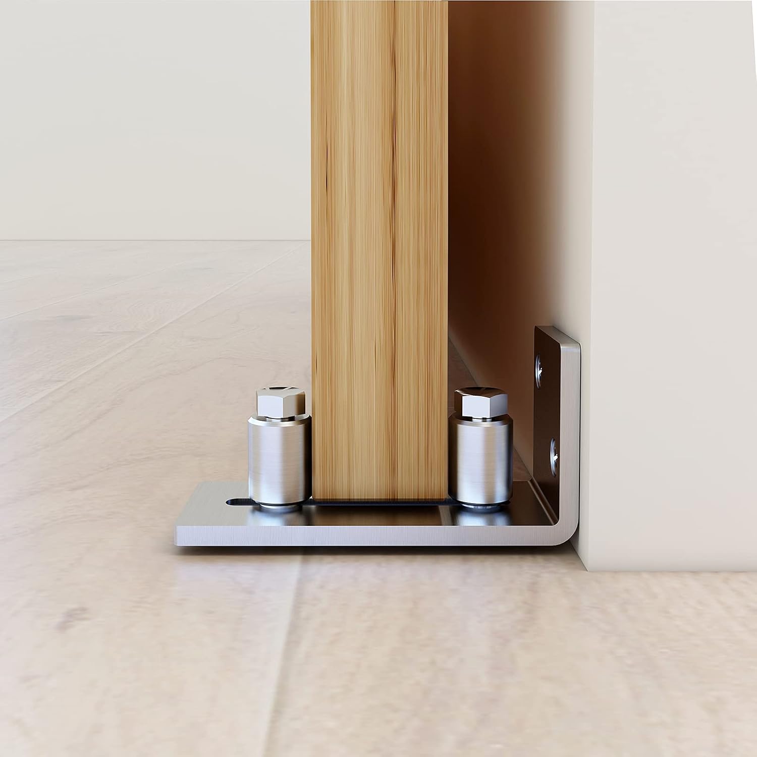 Scratch Resistant Stainless Steel Sliding Door Floor Guide, Adjustable Roller Wall Mounted Guide