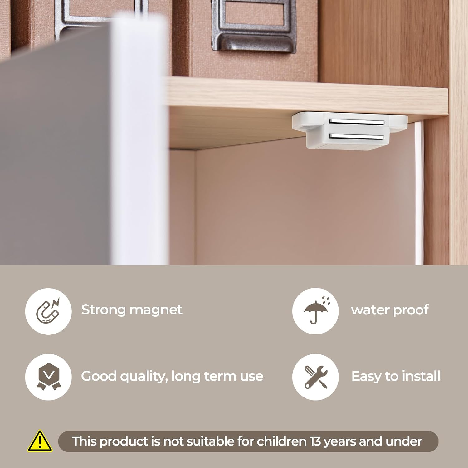 18 Pack Cabinet Magnetic Catch Door Latch 25LB for Kitchen Drawer Magnets to Stay Closed Magnetic Catch Closet for Drawer