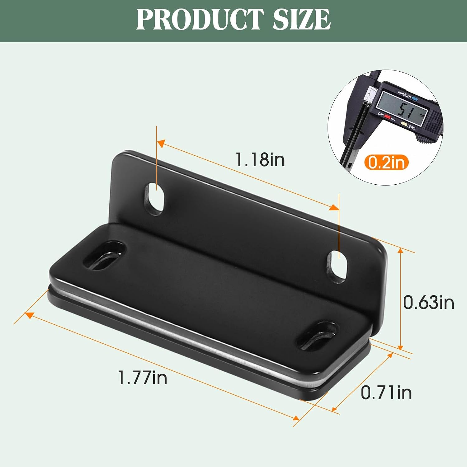 Ultra Thin Cabinet Door Magnets Catch,Magnetic Door Catch,Cabinet Latch Magnetic Closures for Kitchen Closet and Cupboard Wardrobe (Black Magnetic 8P)