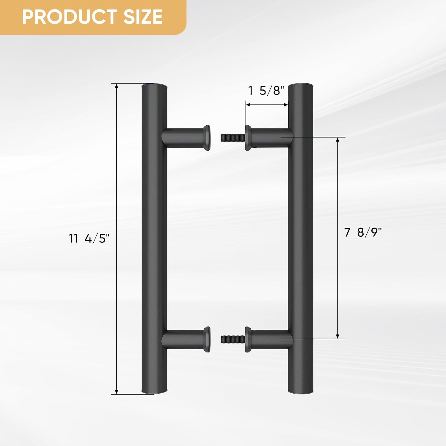 12" Push Pull Barn Door Handle, Double Side H Shape Sliding Door Handrail, Heavy Duty Swing Gate Handles