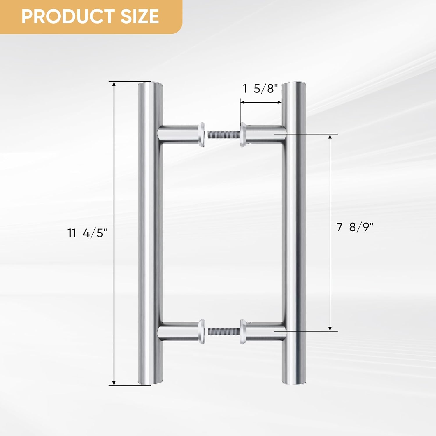 12" Push Pull Barn Door Handle, Double Side H Shape Sliding Door Handrail, Heavy Duty Swing Gate Handles