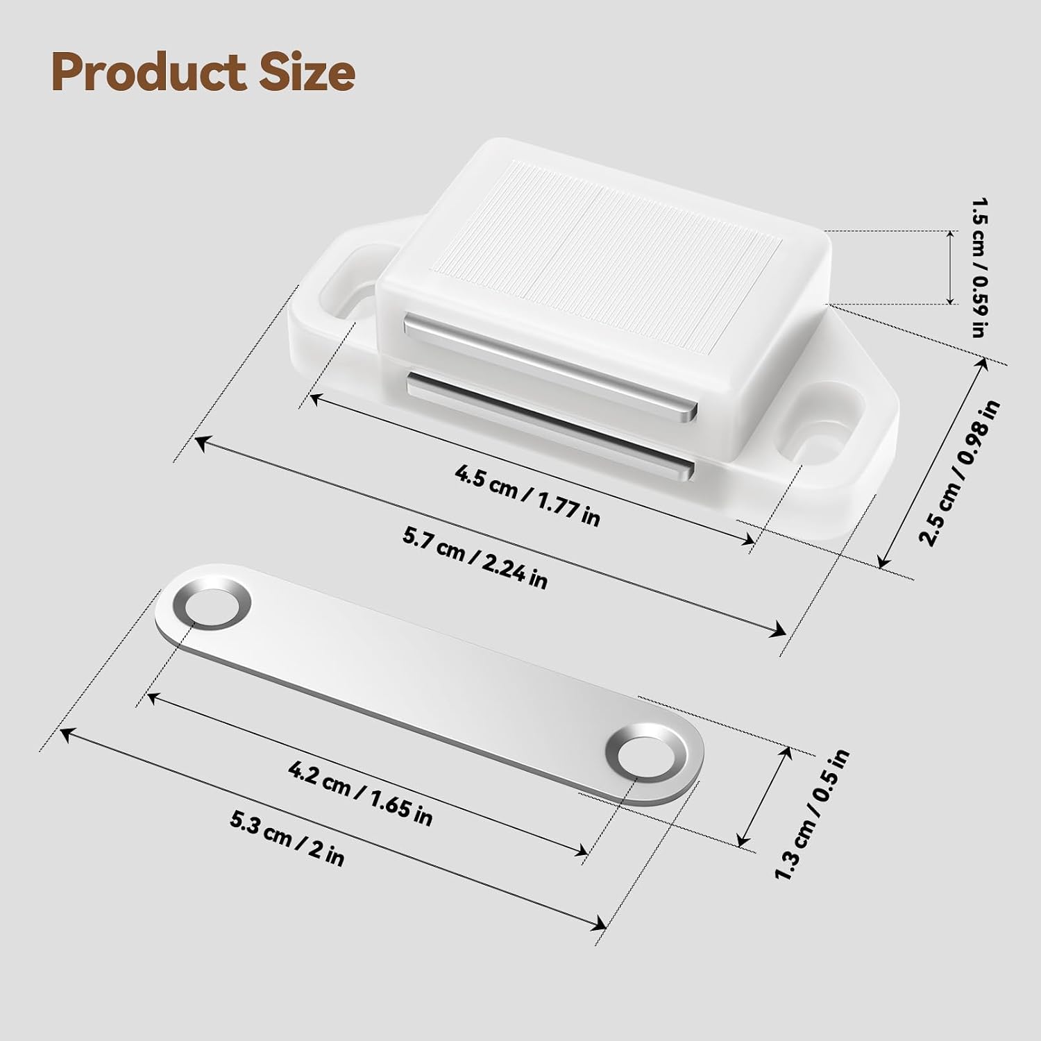 18 Pack Cabinet Magnetic Catch Door Latch 25LB for Kitchen Drawer Magnets to Stay Closed Magnetic Catch Closet for Drawer