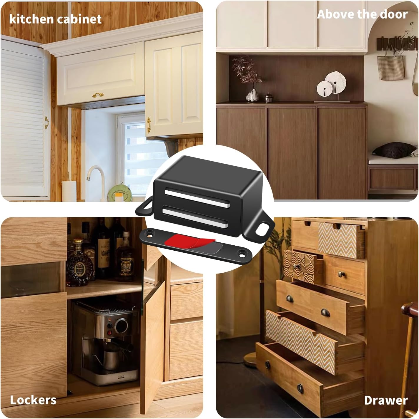 Cabinet Magnetic Catch 16 Pack Cabinet Door Magnetic Catch with Screws Drawer Magnet Latch Magnetic Closures