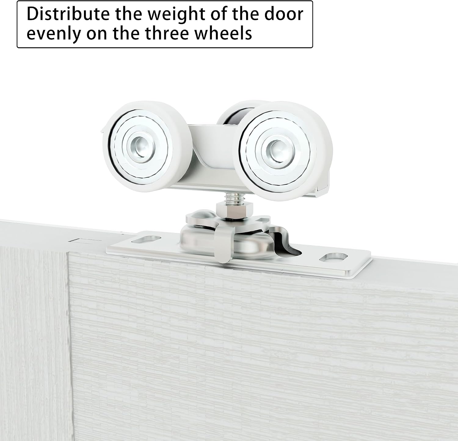 Pocket Door Rollers Assembly, Commercial Grade Rollers Replacement, Top Mounted Pocket Door Hangers, 2 Pack