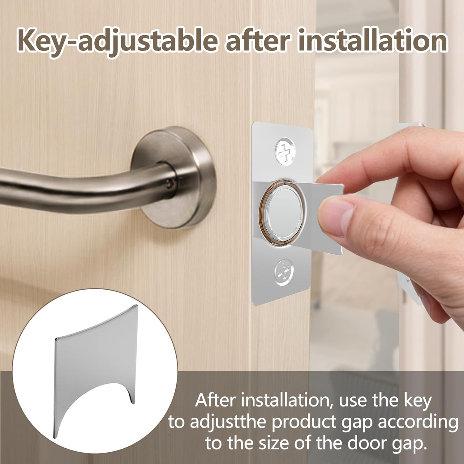 Upgraded Strong Magnetic Door Catch, Replacement for Traditional Door Ball Catch, Quite & Easy to Install, Use for Top of Door, Closet Door, 8 Pack