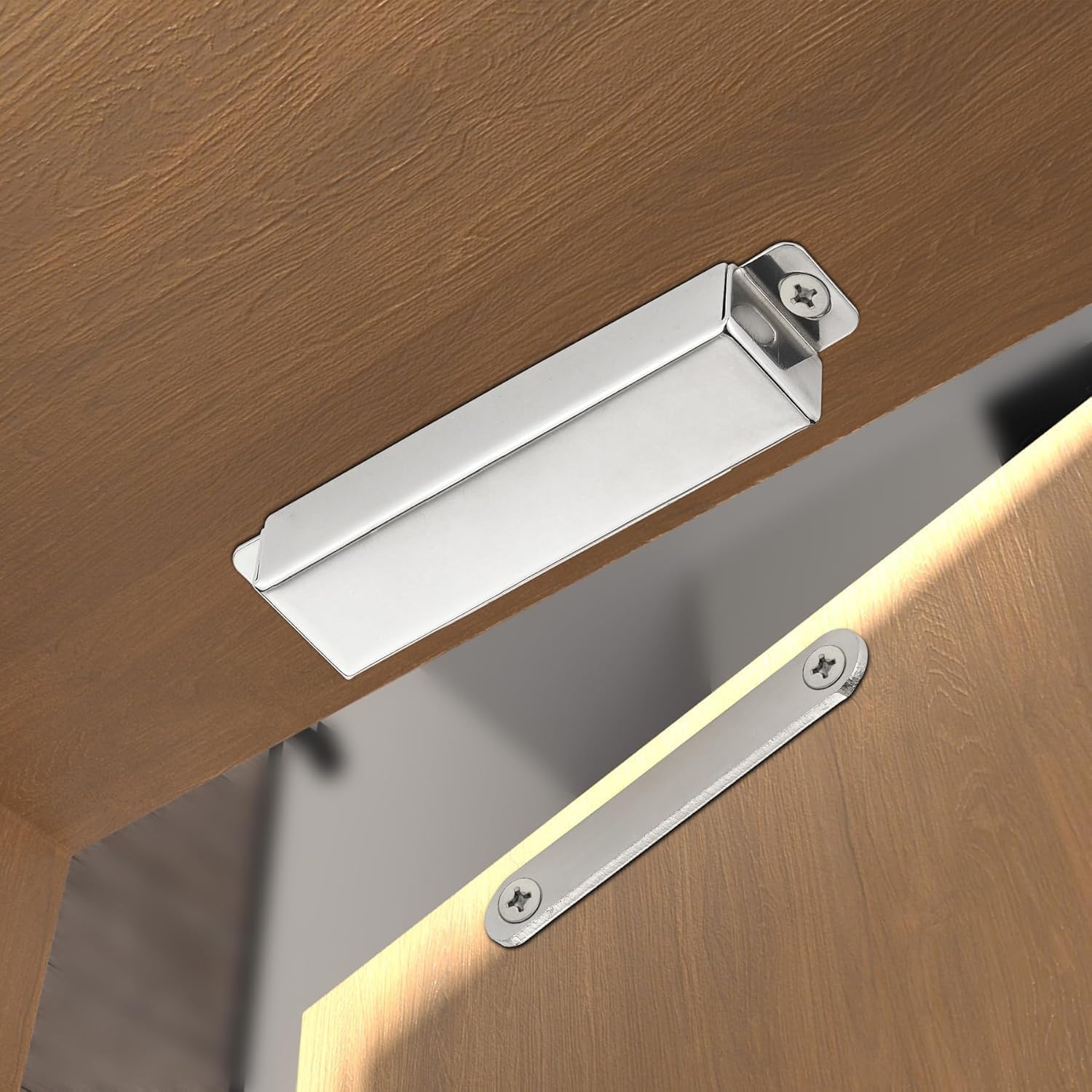 2 Pack | Heavy-Duty Magnetic Door Catch - 90lb Pull Force, Stainless Steel, Anti-Rust, Ideal for Screen Door, Pantry Door, Barn and RV Doors