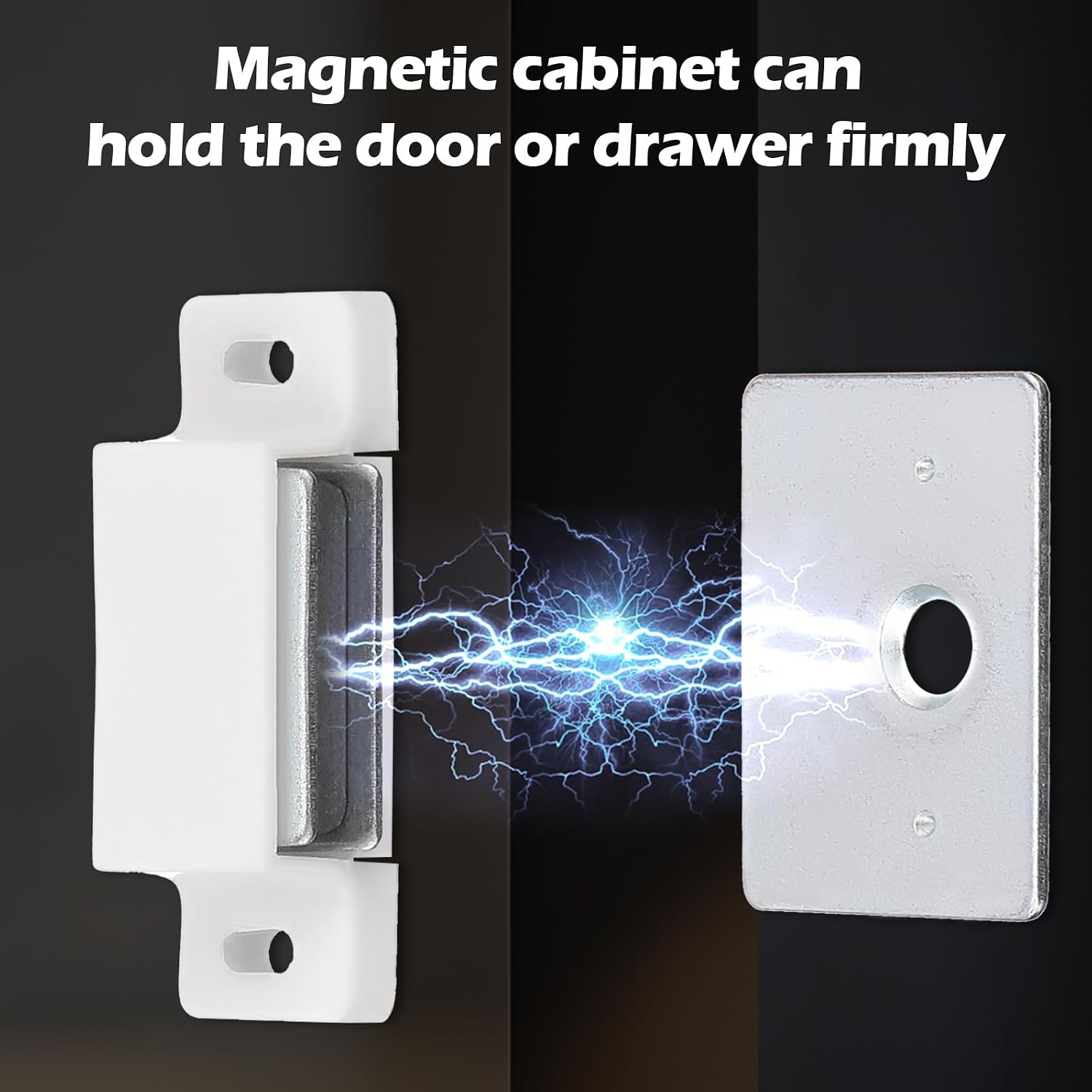 24 Pack Cabinet Magnets Magnetic Door Catch 15lb Single Zinc Cabinet Magnets Catch with Strong Magnetic for Kitchen Closures