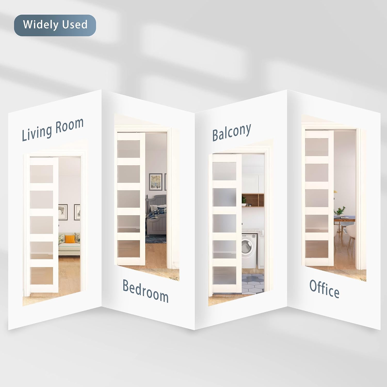 6FT Commercial Grade Pocket Door Hardware and Track Set with Soft Close Mechanism, Sliding Door Hardware for Door Wide 24"-36", Durable and Smoothly