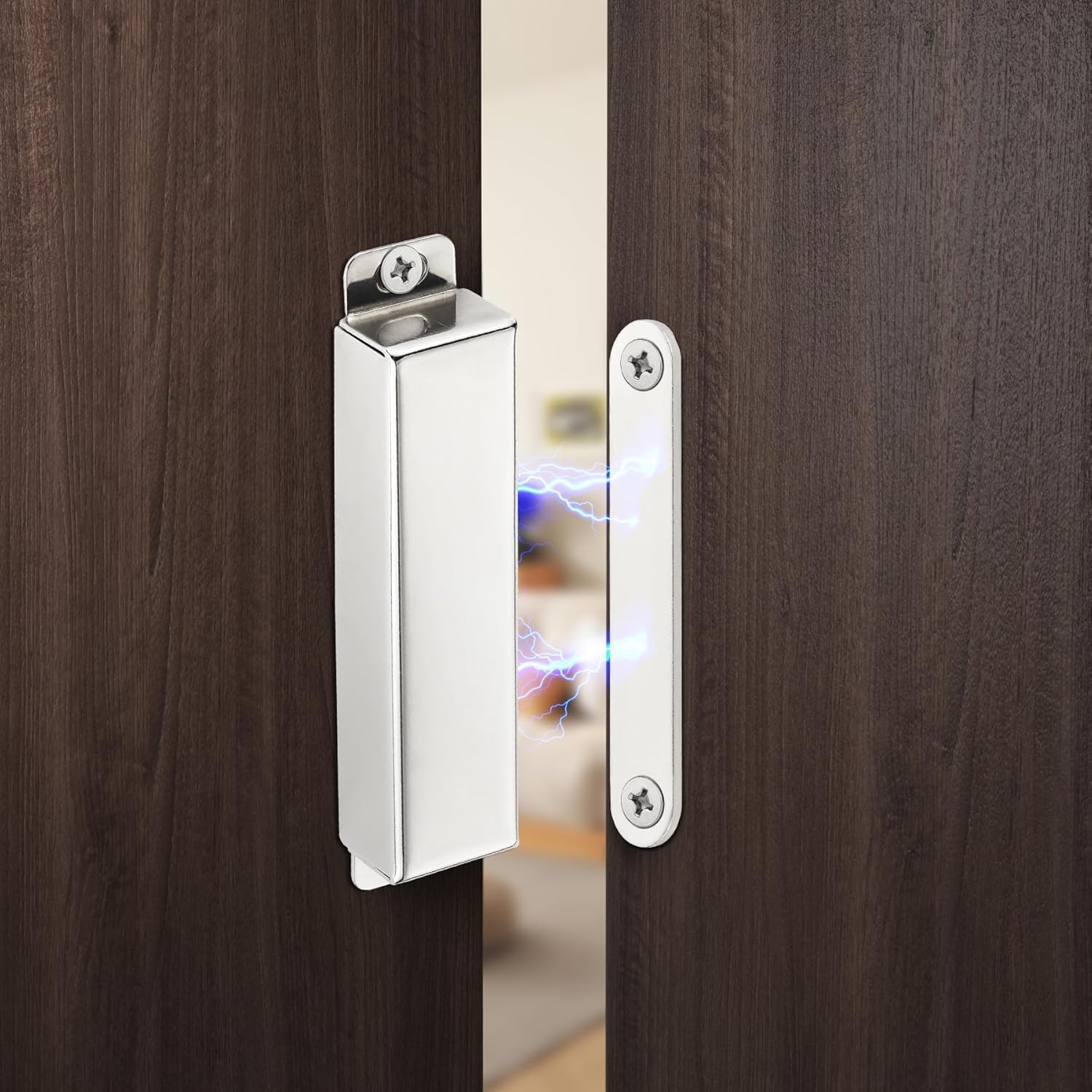 4 Pack | Magnetic Door Catch Heavy Duty - 60 Lbs Pull Force - Stainless Steel - Anti Rust 