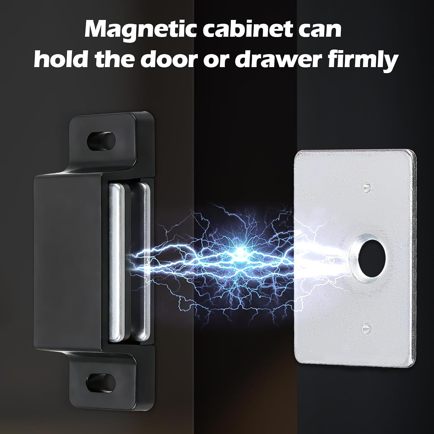 24 Pack Cabinet Magnets Magnetic Door Catch 15lb Single Zinc Cabinet Magnets Catch with Strong Magnetic for Kitchen Closures