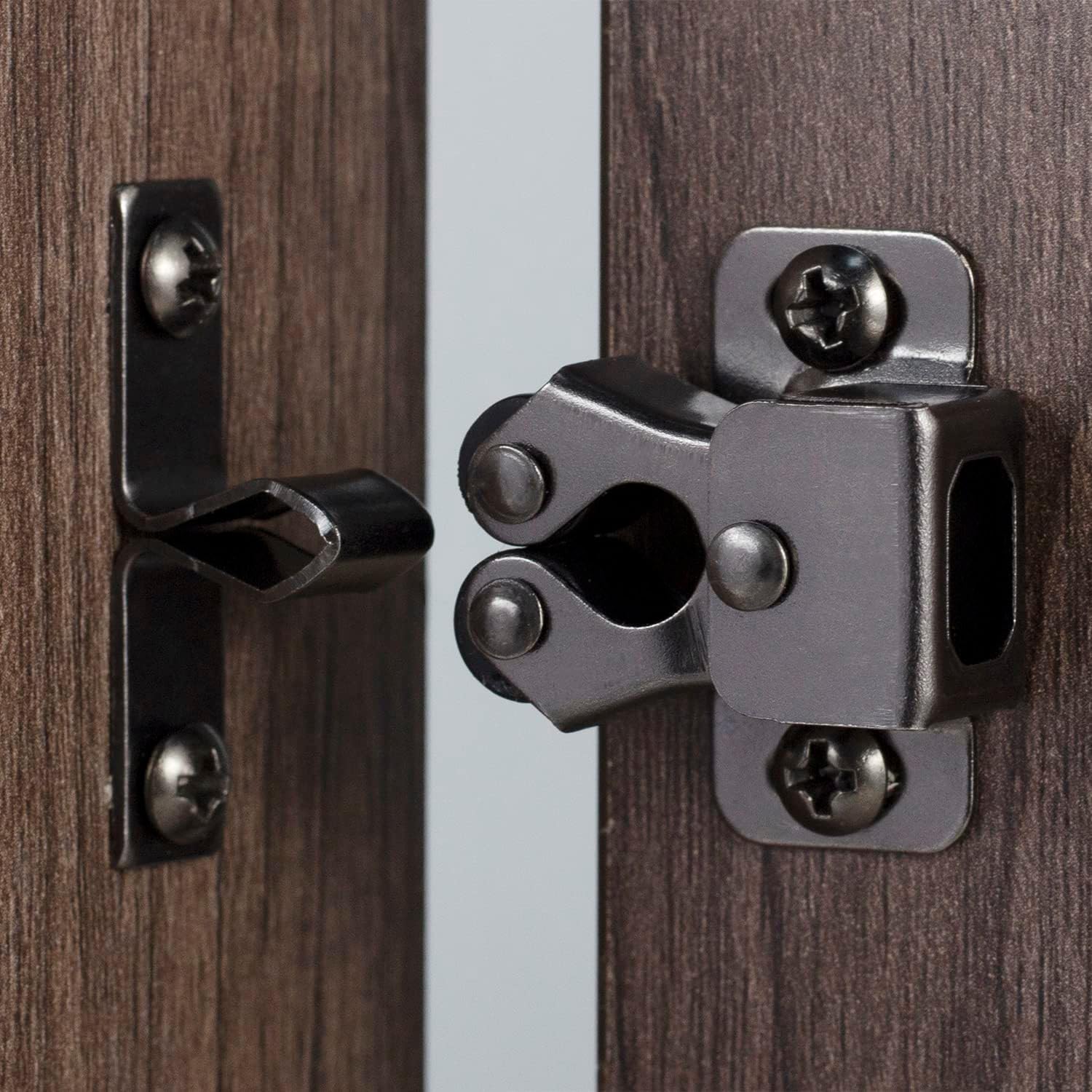 8 PCS Cabinet Latch Double Roller Catch Hardware for Cupboard Closet Cabinet Door Latches and Catches