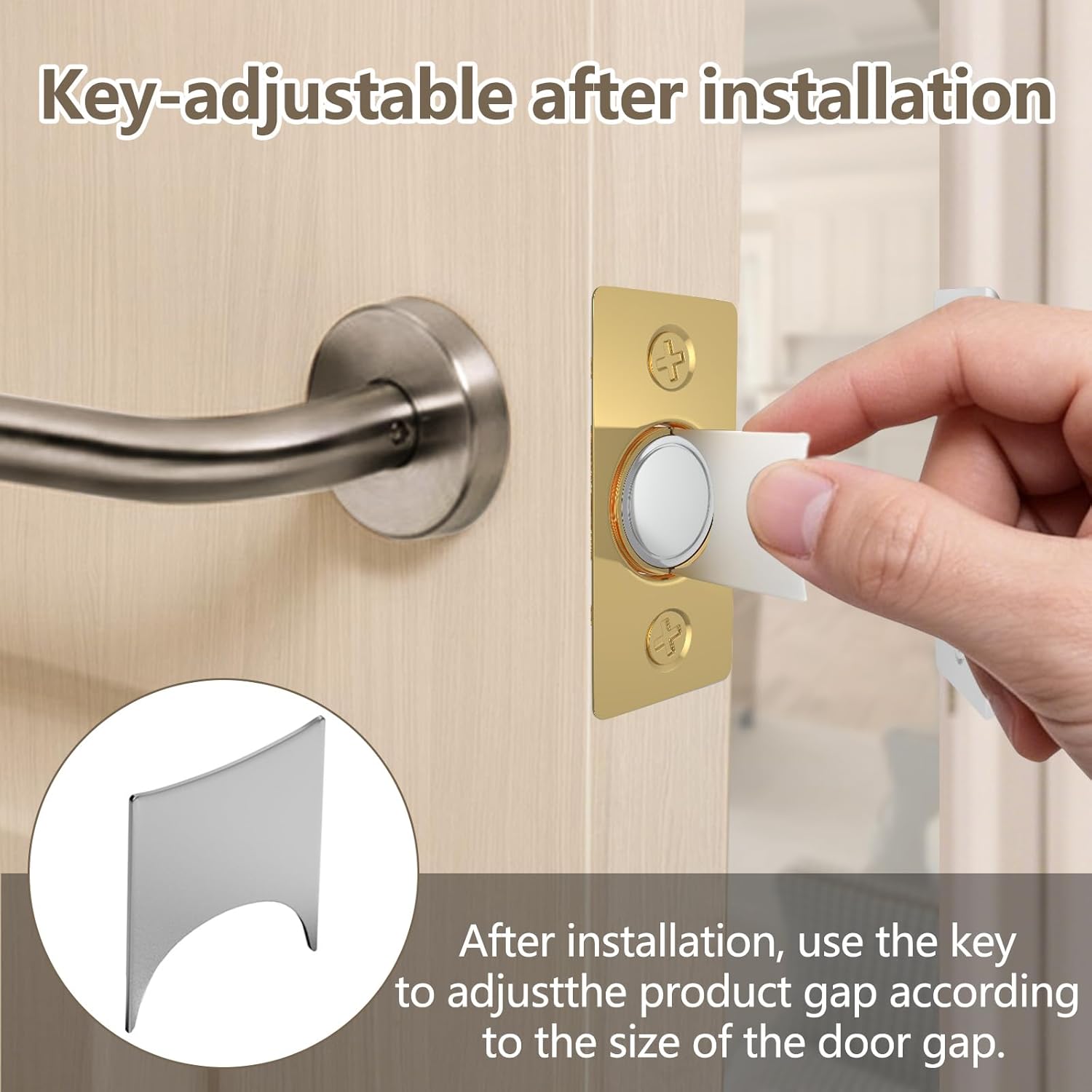 Upgraded Strong Magnetic Door Catch, Replacement for Traditional Door Ball Catch, Quite & Easy to Install, Use for Top of Door, Closet Door, 6 Pack