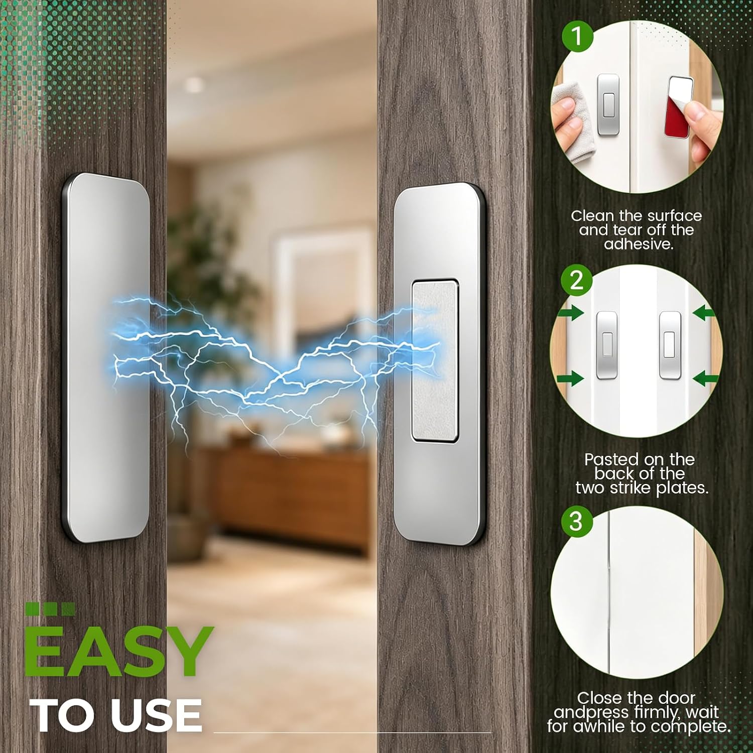 Ultra Thin Magnets for Cabinet Doors | Stainless Steel | Magnetic Cabinet Catch