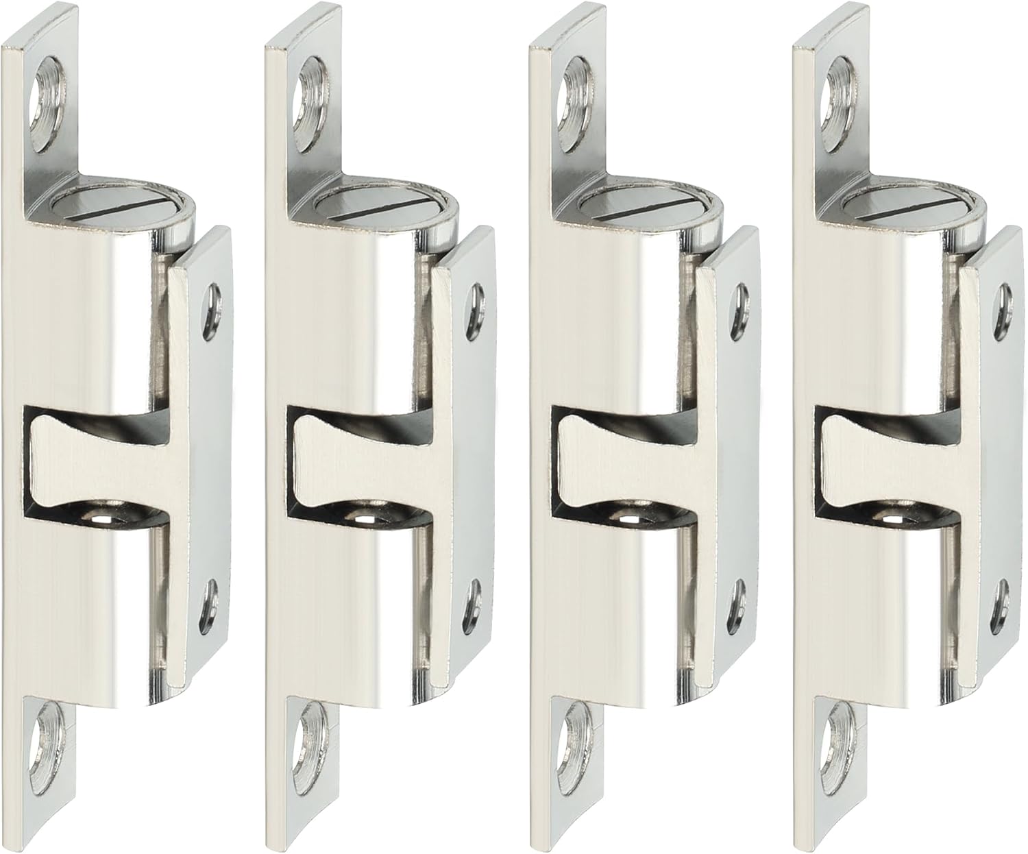 Adjustable Double Ball Tension Roller Catch Latch Brass Cabinet Door Latch,67mm Solid Metal Cabinet Latches and Catches,Pack of 4
