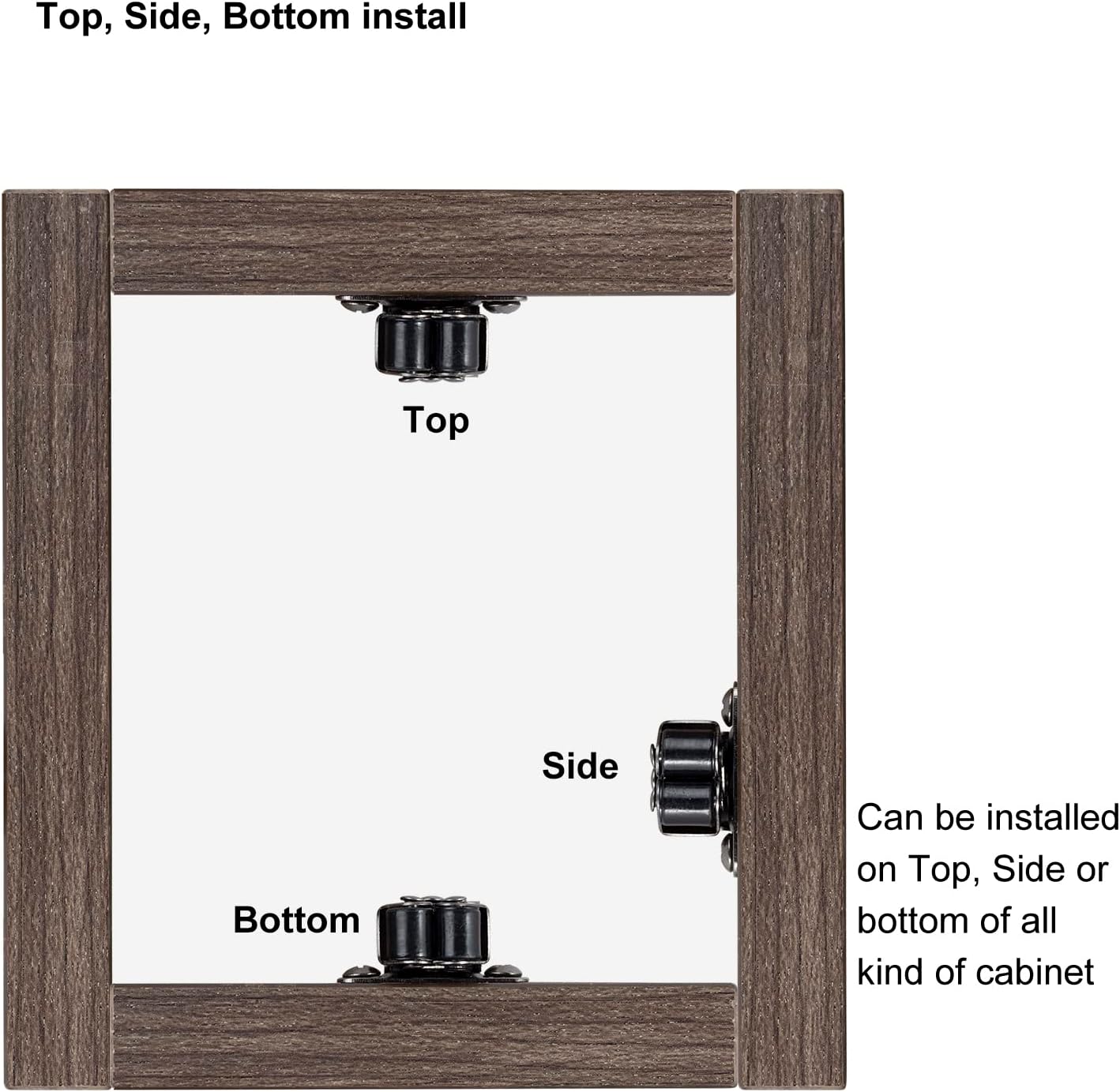8 PCS Cabinet Latch Double Roller Catch Hardware for Cupboard Closet Cabinet Door Latches and Catches