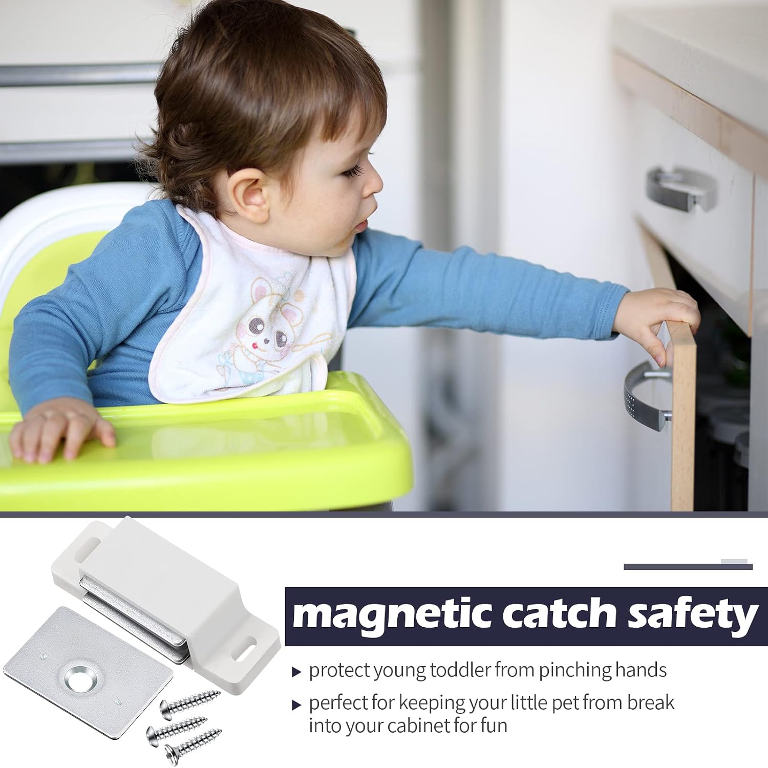 24 Pack Cabinet Magnets Magnetic Door Catch 15lb Single Zinc Cabinet Magnets Catch with Strong Magnetic for Kitchen Closures