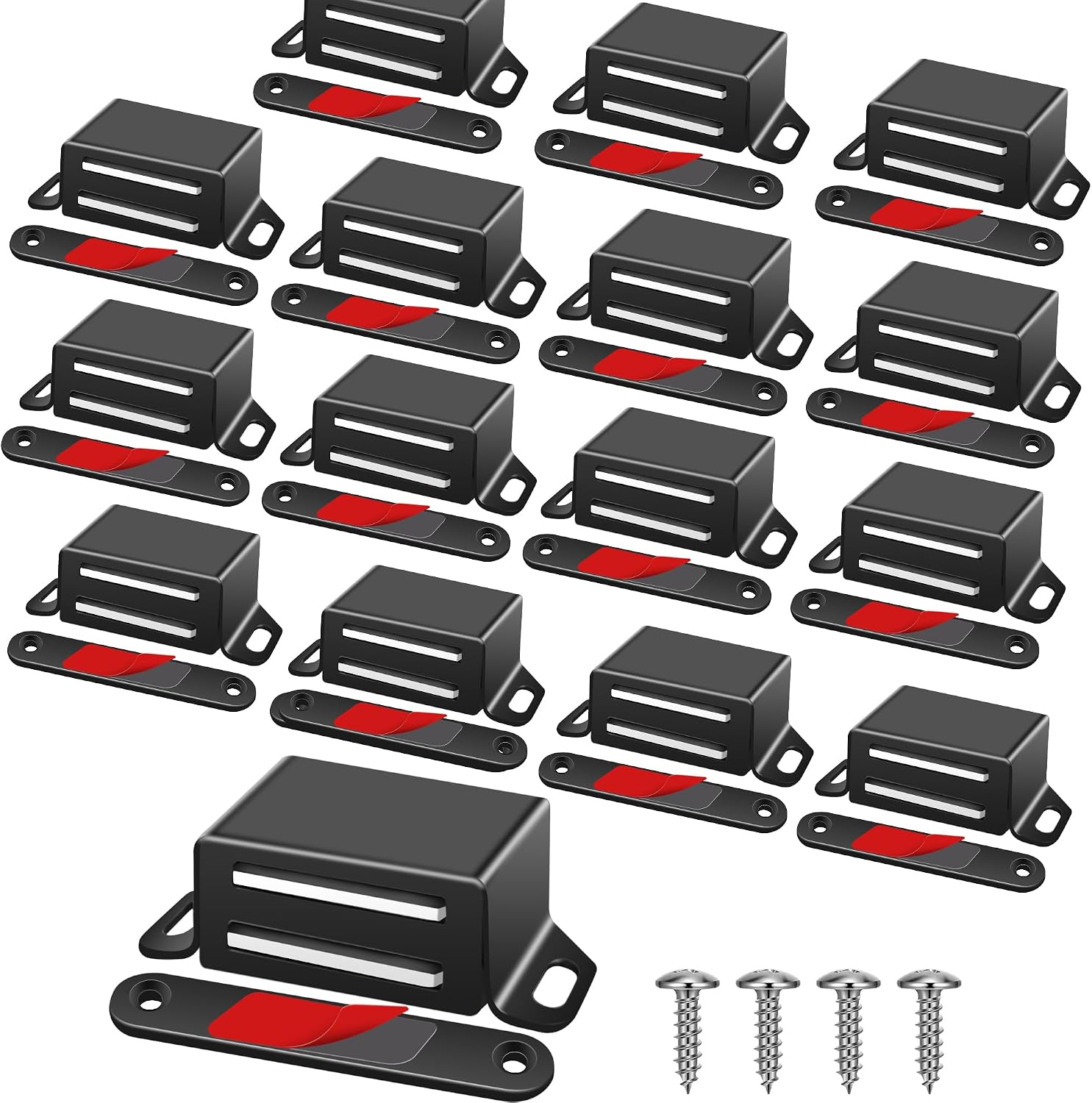 Cabinet Magnetic Catch 16 Pack Cabinet Door Magnetic Catch with Screws Drawer Magnet Latch Magnetic Closures