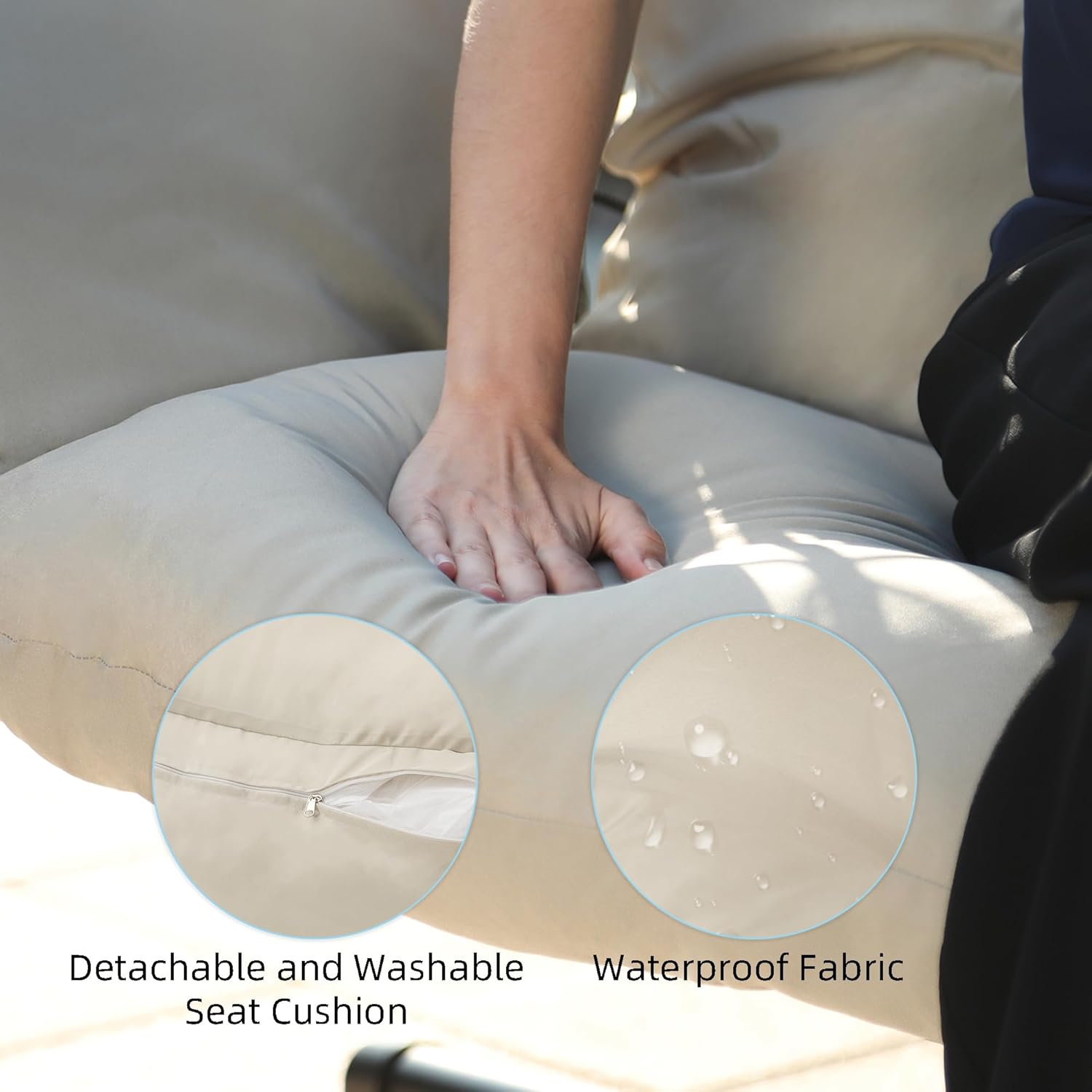 Double Egg Chair with Stand