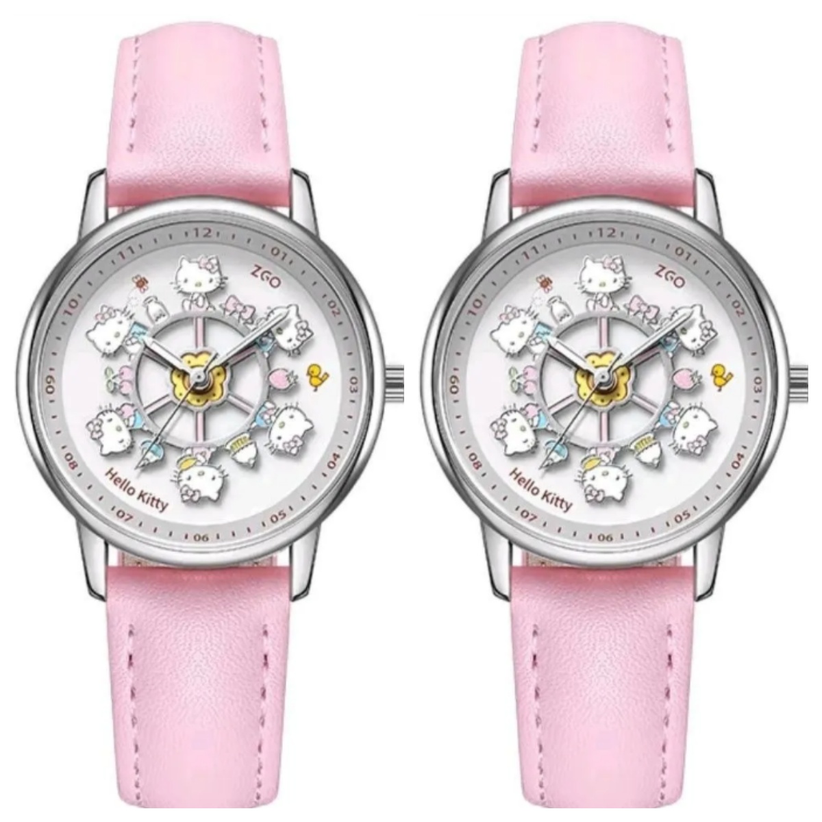 Meow Kawaii Waterproof Quartz Cartoon Watch – Cute Everyday Wristwatch for Kids & Women